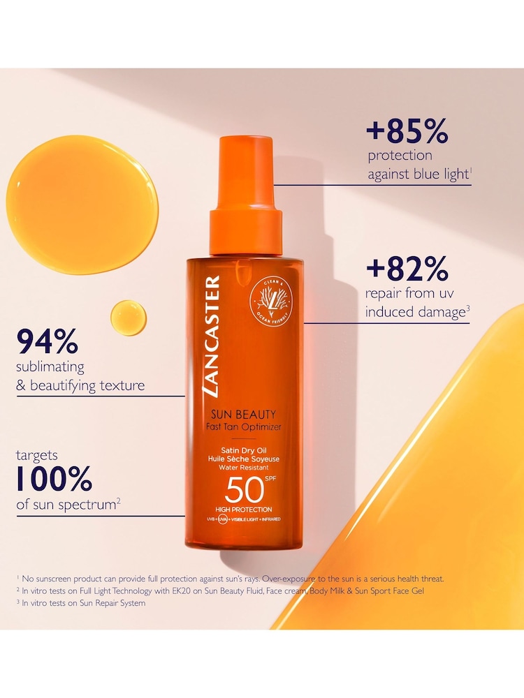 Lancaster Sun Beauty Satin Dry Oil SPF50 150ml - Image 5 of 5