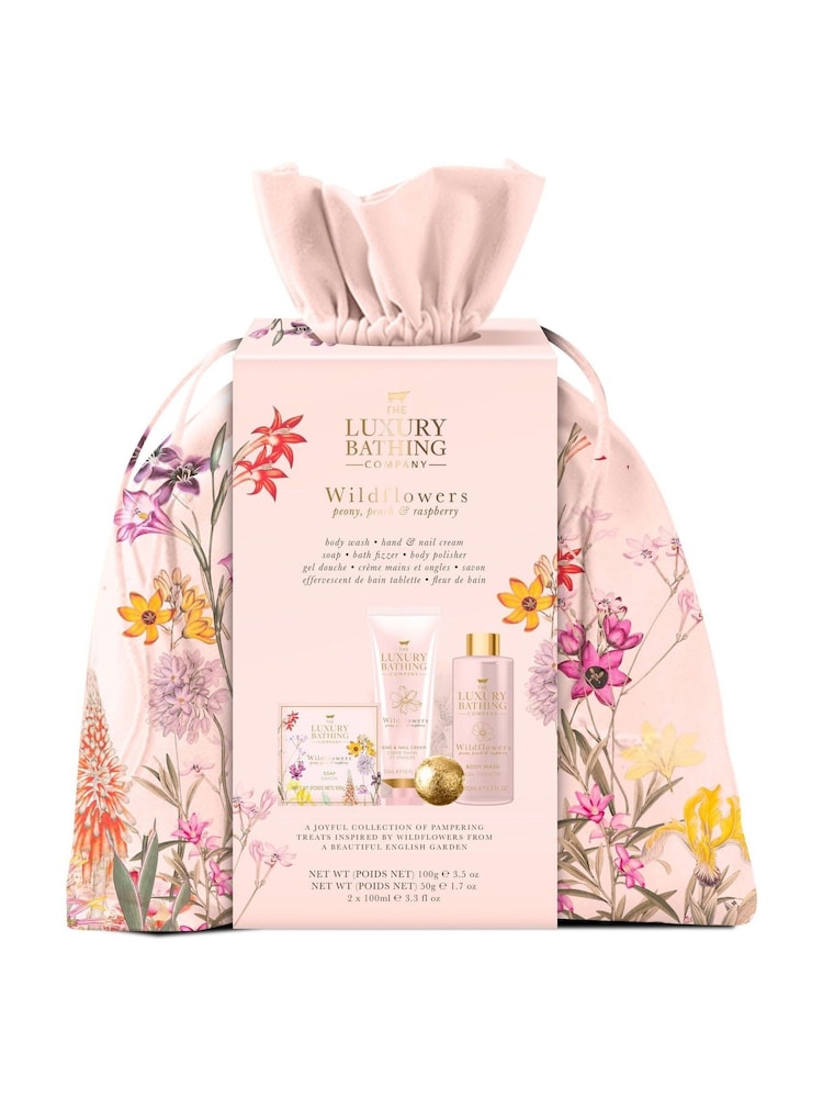The Luxury Bathing Company Peony, Peach and Raspberry Weekend Essentials Gift Set - Image 1 of 1 The Luxury Bathing Company Peony, Peach and Raspberry Weekend Essentials Gift Set - Image 1 of 1