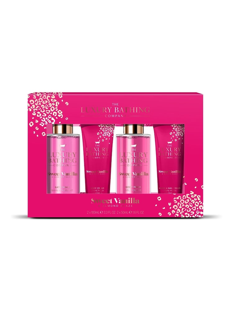 The Luxury Bathing Company Sweet Vanilla and Almond Glaze Top to Toe Essentials Gift Set - Image 1 of 1