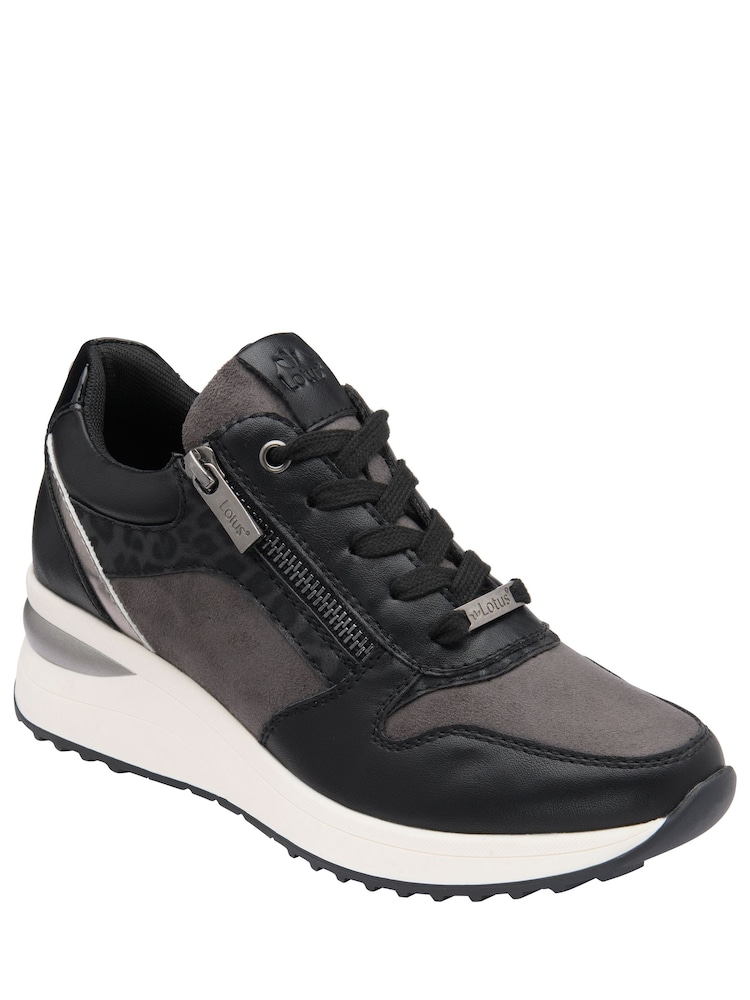 Lotus Side Zip Wedge-sko Casual Trainers - Bilde 1 av 4