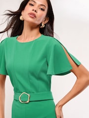 Lipsy Green Short Sleeve Hardware Jumpsuit - Image 2 of 4