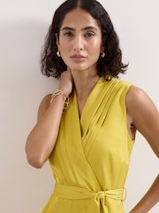 Phase Eight Yellow Taylor Wrap Jumpsuit - Image 4 of 6