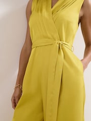 Phase Eight Yellow Taylor Wrap Jumpsuit - Image 5 of 6