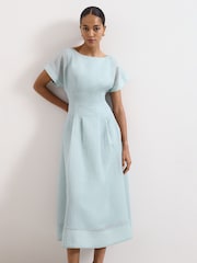 Phase Eight Blue Laya Midi Dress - Image 3 of 6