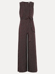 Phase Eight Brown Janine Spot Jumpsuit - Image 6 of 6
