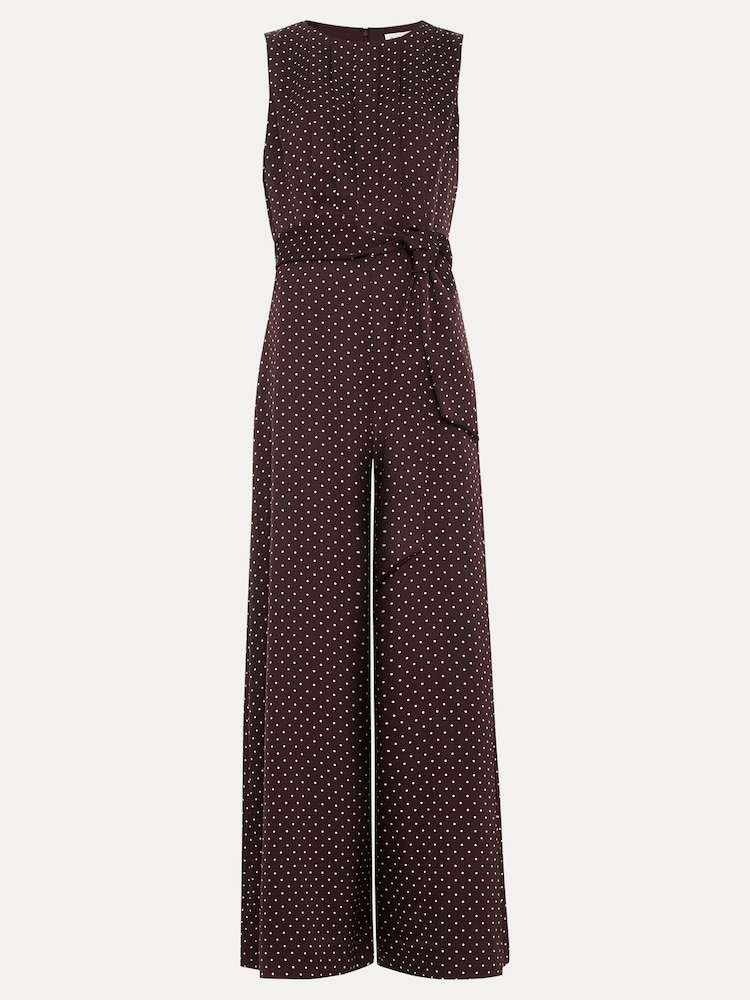 Phase Eight Brown Janine Spot Jumpsuit - Image 6 of 6
