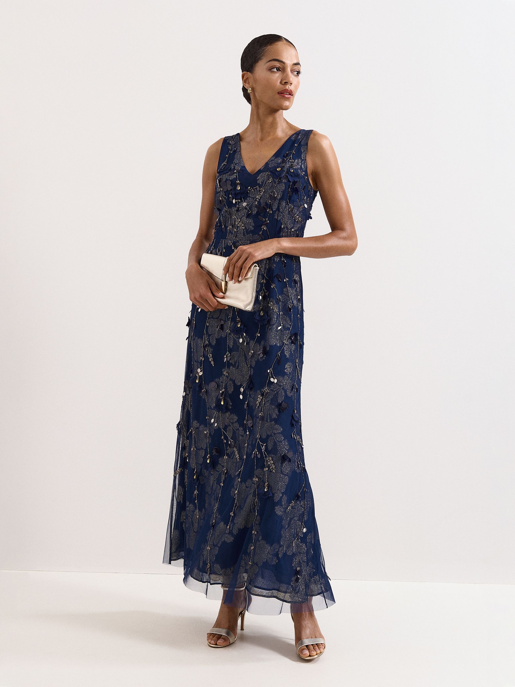 Phase Eight Women's Romita Maxi Dress in Dark Navy | Size: 20 - Image 4