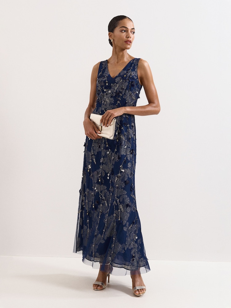 Phase Eight Blue Romita Maxi Dress - Image 1 of 7 Phase Eight Blue Romita Maxi Dress - Image 1 of 7