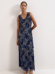 Phase Eight Blue Romita Maxi Dress - Image 4 of 7
