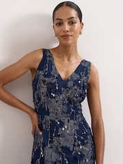 Phase Eight Blue Romita Maxi Dress - Image 5 of 7