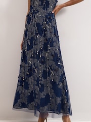 Phase Eight Blue Romita Maxi Dress - Image 6 of 7