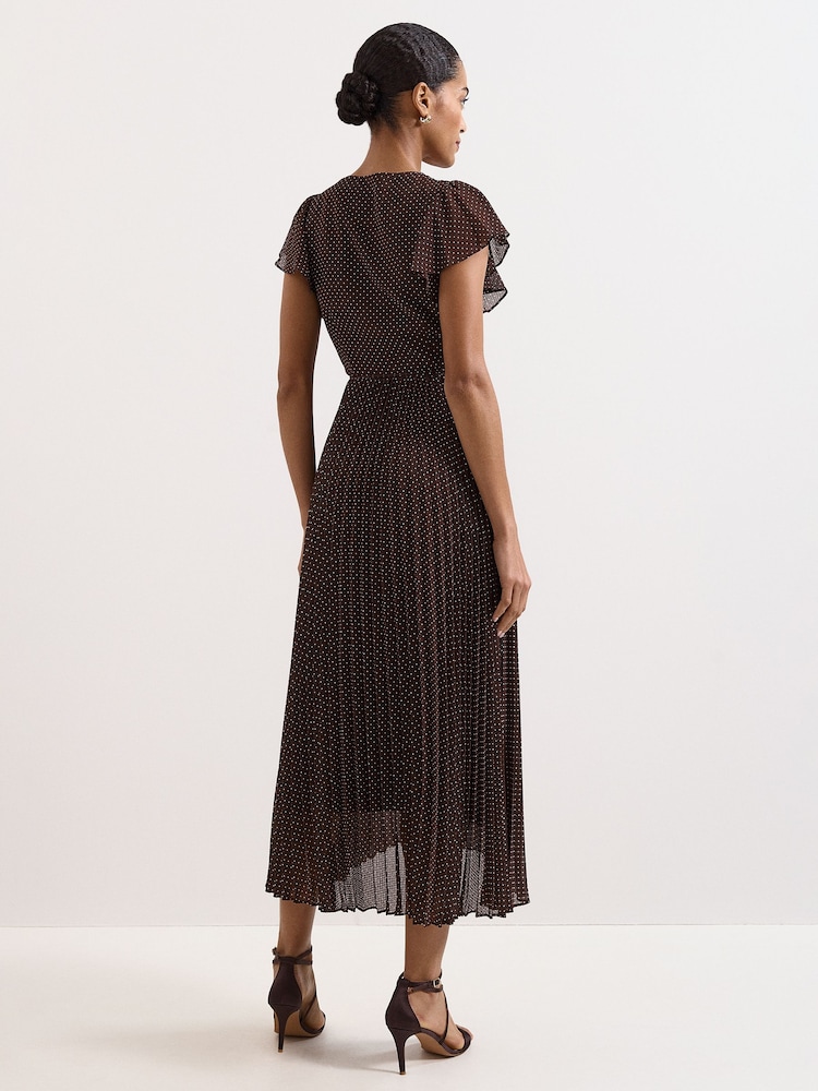 Phase Eight Brown Petite Louisa Wrap Dress - Image 2 of 6
