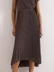 Phase Eight Brown Petite Louisa Wrap Dress - Image 5 of 6