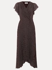 Phase Eight Brown Petite Louisa Wrap Dress - Image 6 of 6