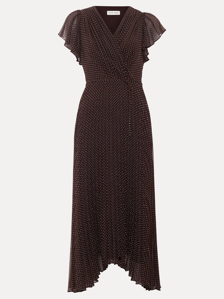 Phase Eight Brown Petite Louisa Wrap Dress - Image 6 of 6