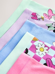 Pink/Purple Minnie Mouse Shorts 5 Pack (2-12yrs) - Image 8 of 9