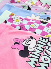 Pink/Purple Minnie Mouse Shorts 5 Pack (2-12yrs) - Image 9 of 9
