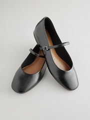 Black Standard/Wide Fit Forever Comfort® Round Toe Mary Jane Shoes - Image 6 of 9