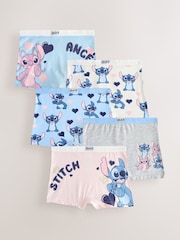 وردي/أزرق - Disney Stitch and Angel Shorts 5 Pack (2-16yrs) - صورة 1 من 9