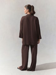 Brun - Crinkle Textured Relaxed Jacket - Image 2 of 8
