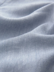 Blue Linen Rich Zip Through Bomber Jacket - Image 8 of 8