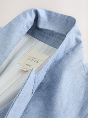 Blue Tailored Blazer with Linen - Image 7 of 9