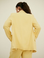 Yellow Tailored Blazer with Linen - Image 4 of 9