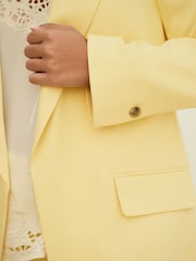 Yellow Tailored Blazer with Linen - Image 5 of 9