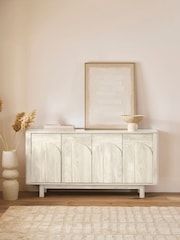 White Arches Mango Wood Effect Sideboard - Image 1 of 9