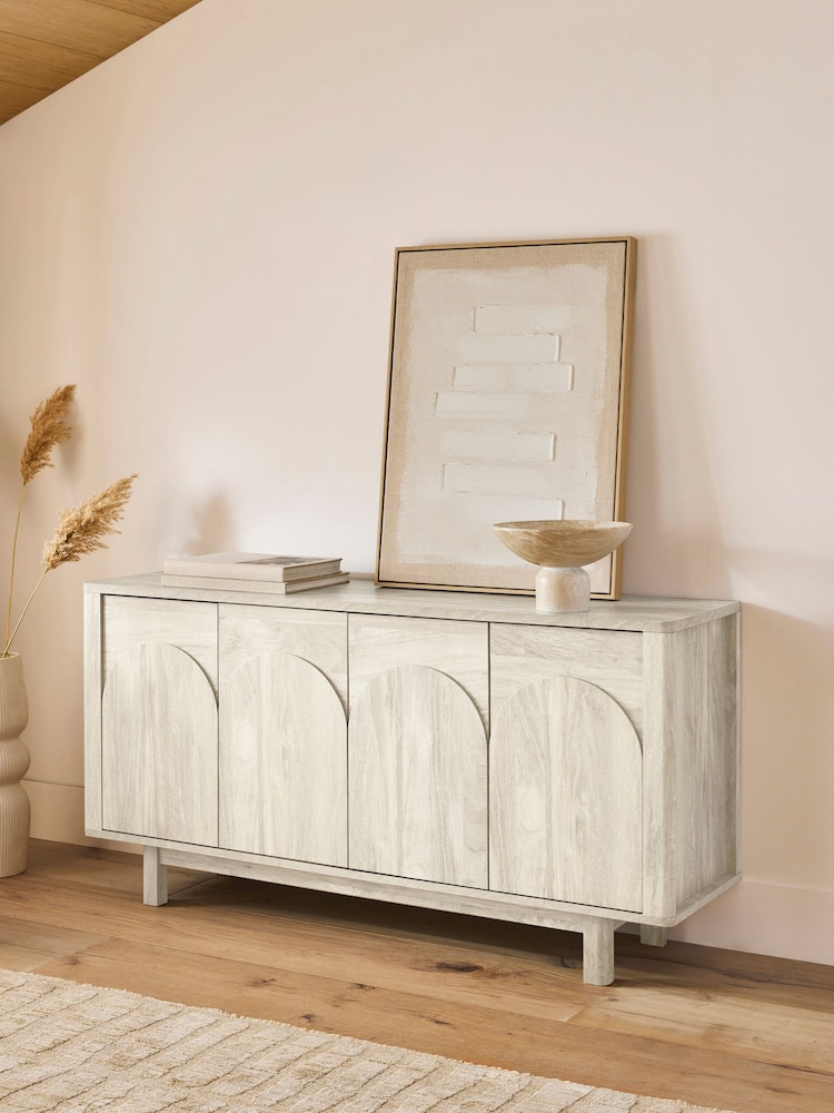 White Arches Mango Wood Effect Sideboard - Image 2 of 9