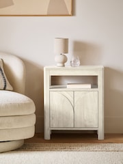White Arches Mango Effect Storage Side Table - Image 1 of 8