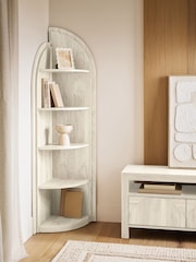 White Arches Mango Wood Effect Corner Shelf - Image 1 of 5