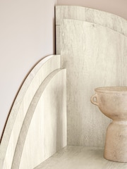White Arches Mango Wood Effect Corner Shelf - Image 2 of 5