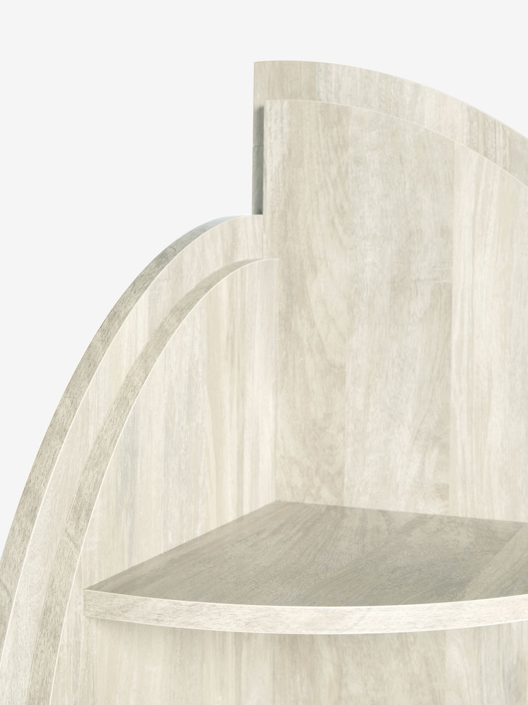 White Arches Mango Wood Effect Corner Shelf - Image 5 of 5 White Arches Mango Wood Effect Corner Shelf - Image 5 of 5