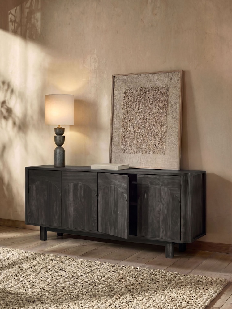 Black Arches Mango Wood Effect Sideboard - Image 2 of 7