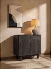 Black Arches Mango Wood Effect Small Sideboard - Image 2 of 7