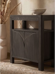 Black Arches Mango Effect Storage Side Table - Image 4 of 7