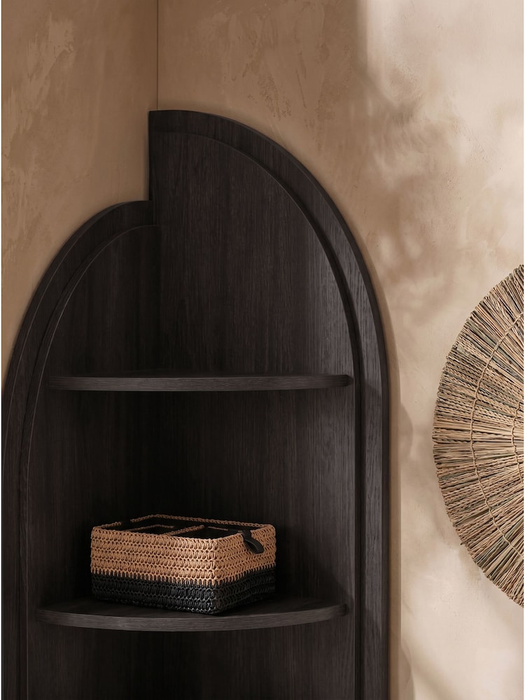 Black Arches Mango Wood Effect Corner Shelf - Image 2 of 5 Black Arches Mango Wood Effect Corner Shelf - Image 2 of 5