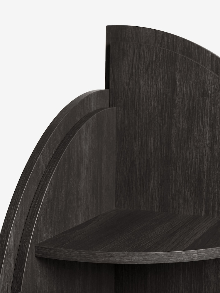 Black Arches Mango Wood Effect Corner Shelf - Image 5 of 5 Black Arches Mango Wood Effect Corner Shelf - Image 5 of 5