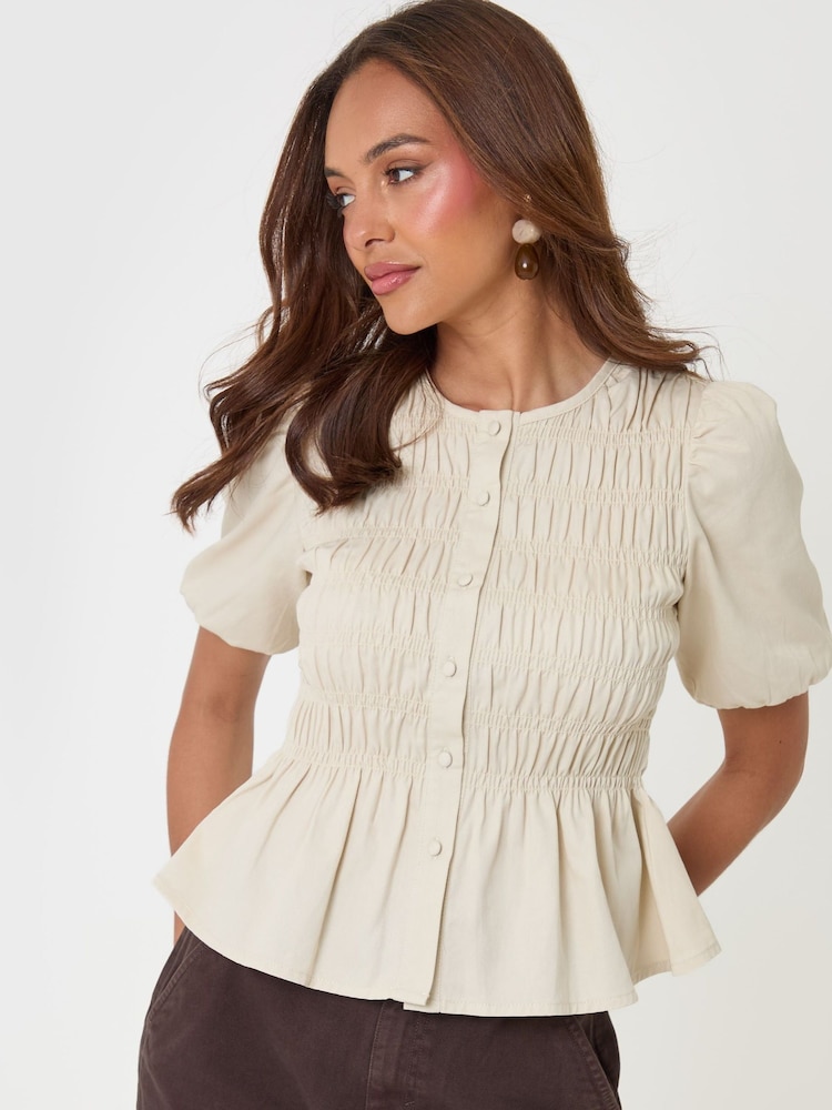 Крем - Threadbare джинсы қысқа жеңді көйлек - 4суретінің 1 суреті Крем - Threadbare джинсы қысқа жеңді көйлек - 4суретінің 1 суреті