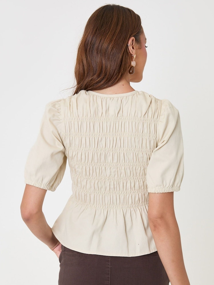 Крем - Threadbare джинсы қысқа жеңді көйлек - 4суретінің 2 суреті Крем - Threadbare джинсы қысқа жеңді көйлек - 4суретінің 2 суреті