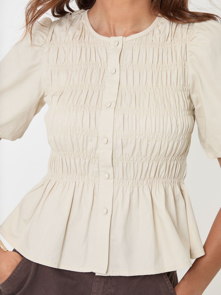Крем - Threadbare джинсы қысқа жеңді көйлек - 4суретінің 4 суреті Крем - Threadbare джинсы қысқа жеңді көйлек - 4суретінің 4 суреті