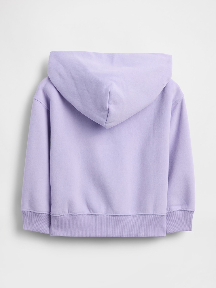 Gap Lilac Purple Vintage Soft Zip-Up Hoodie (6mths-5yrs) - Image 2 of 2 Gap Lilac Purple Vintage Soft Zip-Up Hoodie (6mths-5yrs) - Image 2 of 2