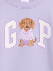 Gap Purple Dachshund Crew Neck Graphic Sweatshirt (4-13yrs) - Image 3 of 3