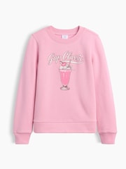 Rosa - Gap Rund hals Tröja med Grafisk Design (4-13år) - Bild 1 av 3