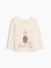 Gap Cream Logo Short Sleeve T-shirt (6mths-5yrs) - Image 1 of 3