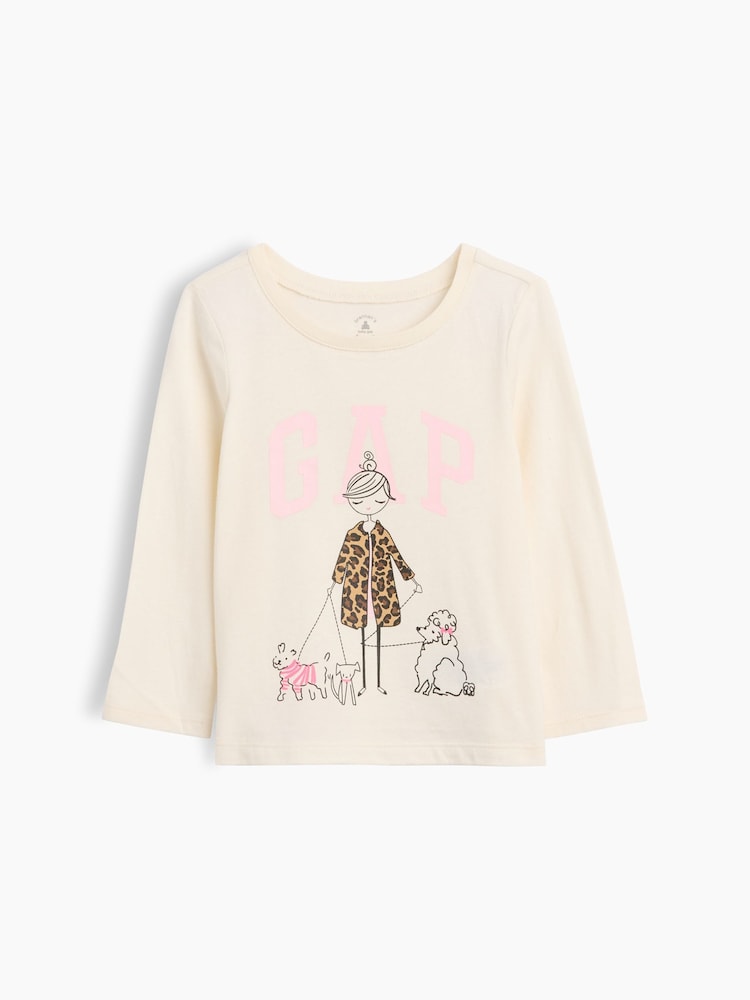Gap Cream Logo Short Sleeve T-shirt (6mths-5yrs) - Image 1 of 3