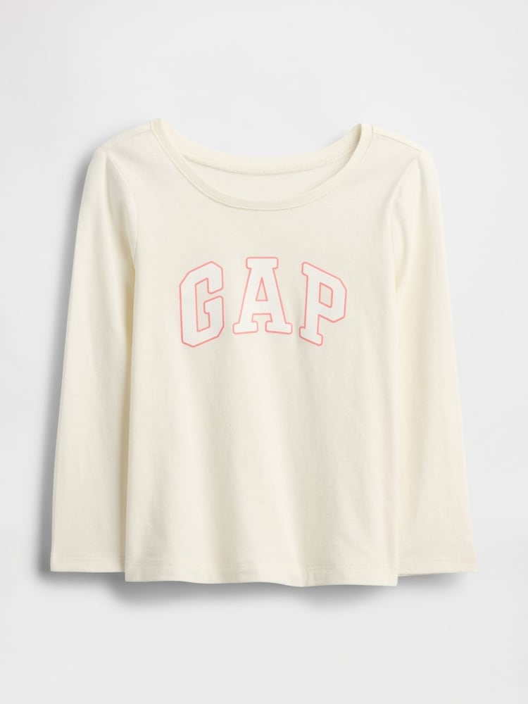 Gap Cream Logo Long Sleeve T-Shirt (6mths-5yrs) - Image 1 of 3