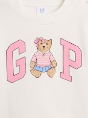 Gap Cream Bear Crew Neck Graphic Sweatshirt (4-13yrs) - Image 3 of 3