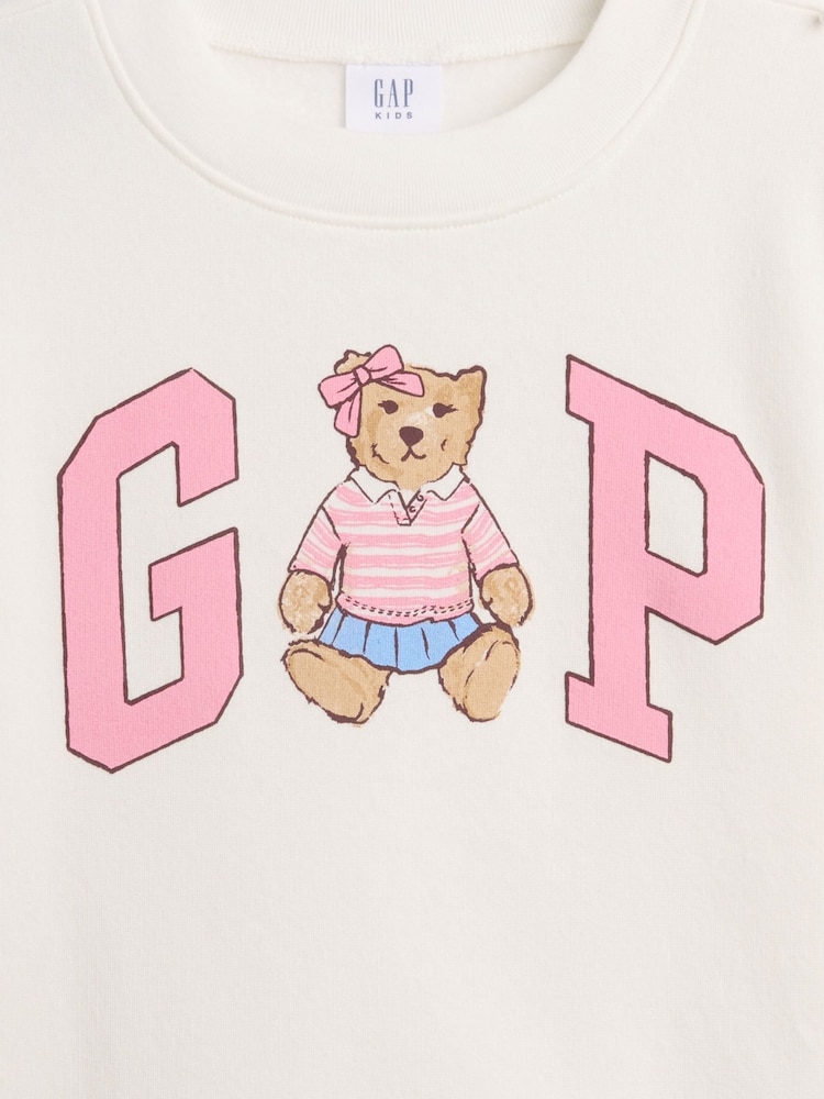 Gap Cream Bear Crew Neck Graphic Sweatshirt (4-13yrs) - Image 3 of 3 Gap Cream Bear Crew Neck Graphic Sweatshirt (4-13yrs) - Image 3 of 3